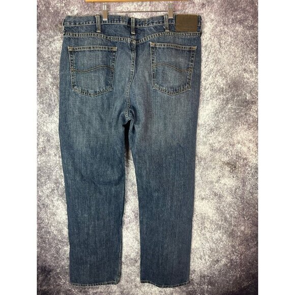 LEE Jeans Mens 40x32 Regular Straight Leg Blue Denim Vintage cowboy skater casua - Picture 8 of 11